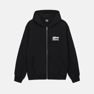 STUSSY DNA ZIP HOODIE BLACK