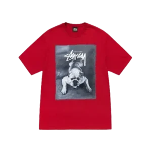 STUSSY BULLDOG TEE RED