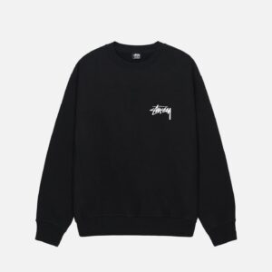 STUSSY CLASSIC DOT CREW – Black