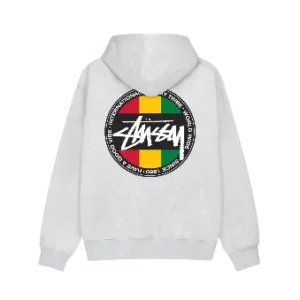 Stussy White Zip Up Hoodie