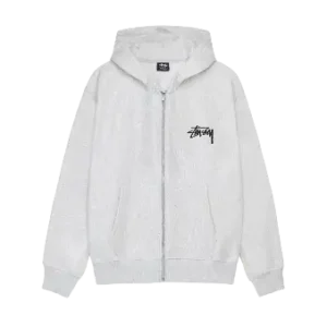 Stussy White Zip Up Hoodie