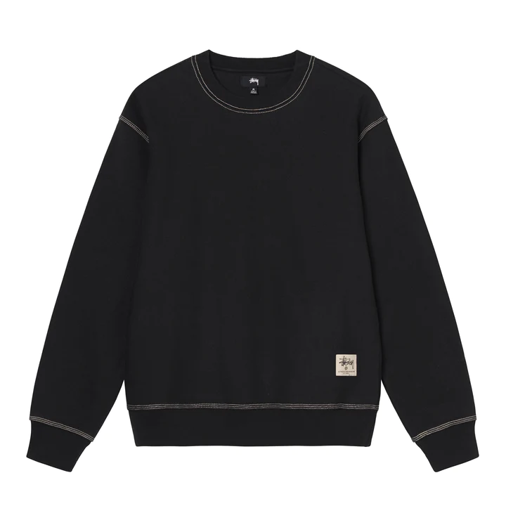 STUSSY CONTRAST STITCH LABEL CREW