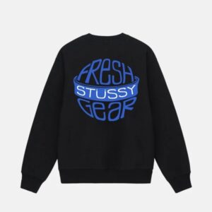 STUSSY FRESH GEAR CREW BLACK