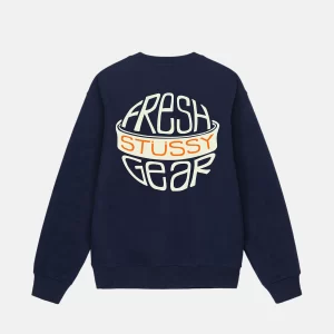 STUSSY FRESH GEAR NAVY BLUE CREW