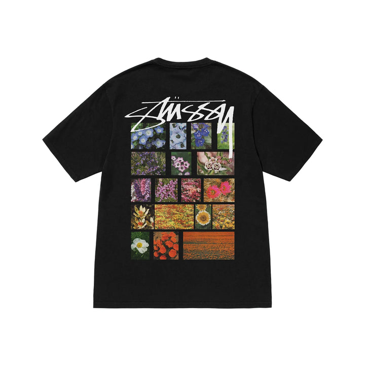 Stussy Flower Grid Black T-Shirt