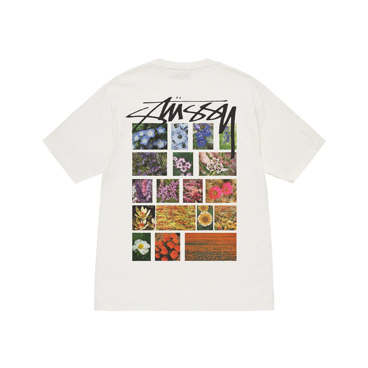 Stussy Flowers Grid White T-Shirt