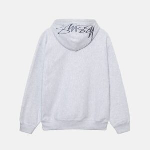 Stussy White Applique Hoodie