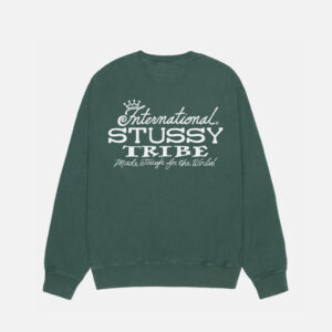 STUSSY IST CREW PIGMENT DYED – Green