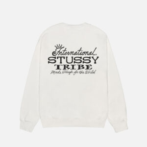 STUSSY IST CREW PIGMENT DYED – White