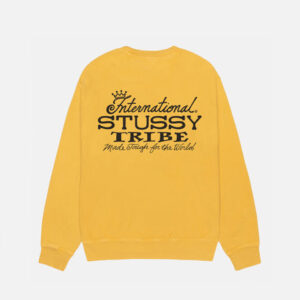 STUSSY IST CREW PIGMENT DYED – Yellow