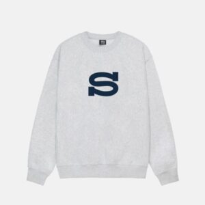 STUSSY LETTERMAN CREW GRAY