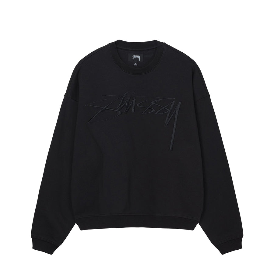 STUSSY RELAXED SMOOTHSTOCK BLACK CREW