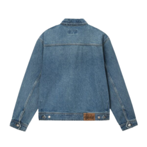 STUSSY ZIP WORK JACKET DENIM-Blue